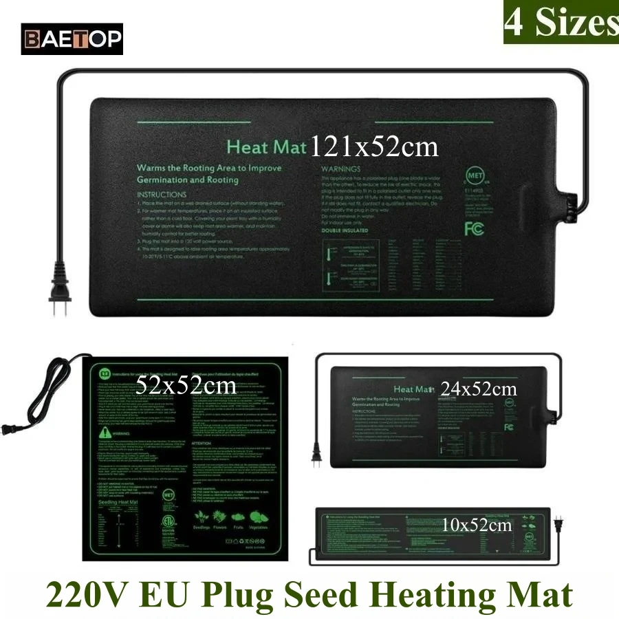 Seedling Heat Pad - 4 Größen 220 V EU-Stecker Sämling-Wärmematte,