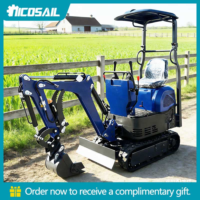 Urban Farming In China - Kompakter 1t Mini-Bagger mit Mehrfachanbaugeräten für