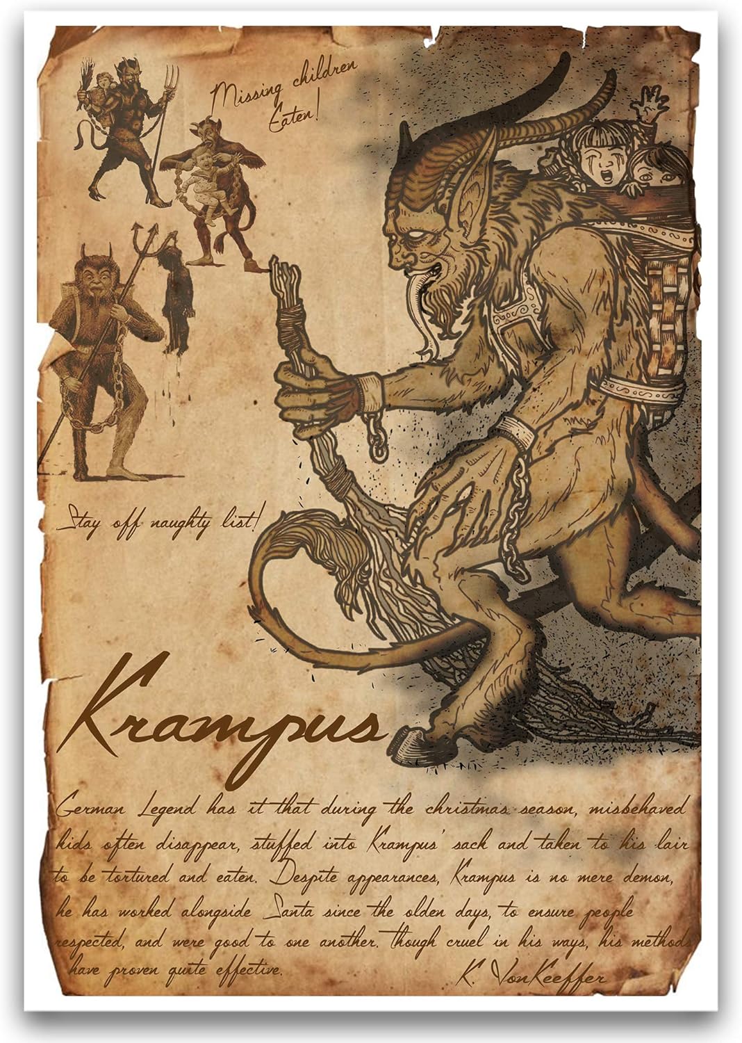 Urban Farming Wall - Super langlebiges Metallschild im Vintage-Stil, Krampus,