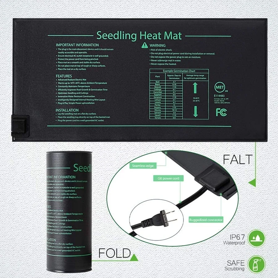 4 Größen 220 V EU-Stecker Säml – Seedling Heat Pad Bewertung und Preis