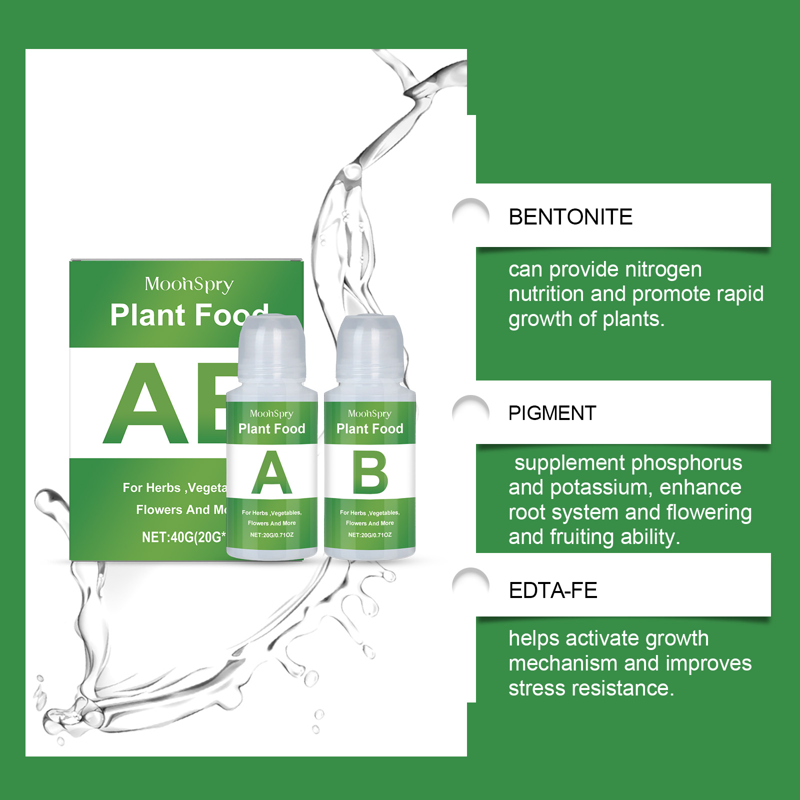 MoonSpry Hydroponische Nährsto – Nutrient Solution Ab Bewertung und Preis
